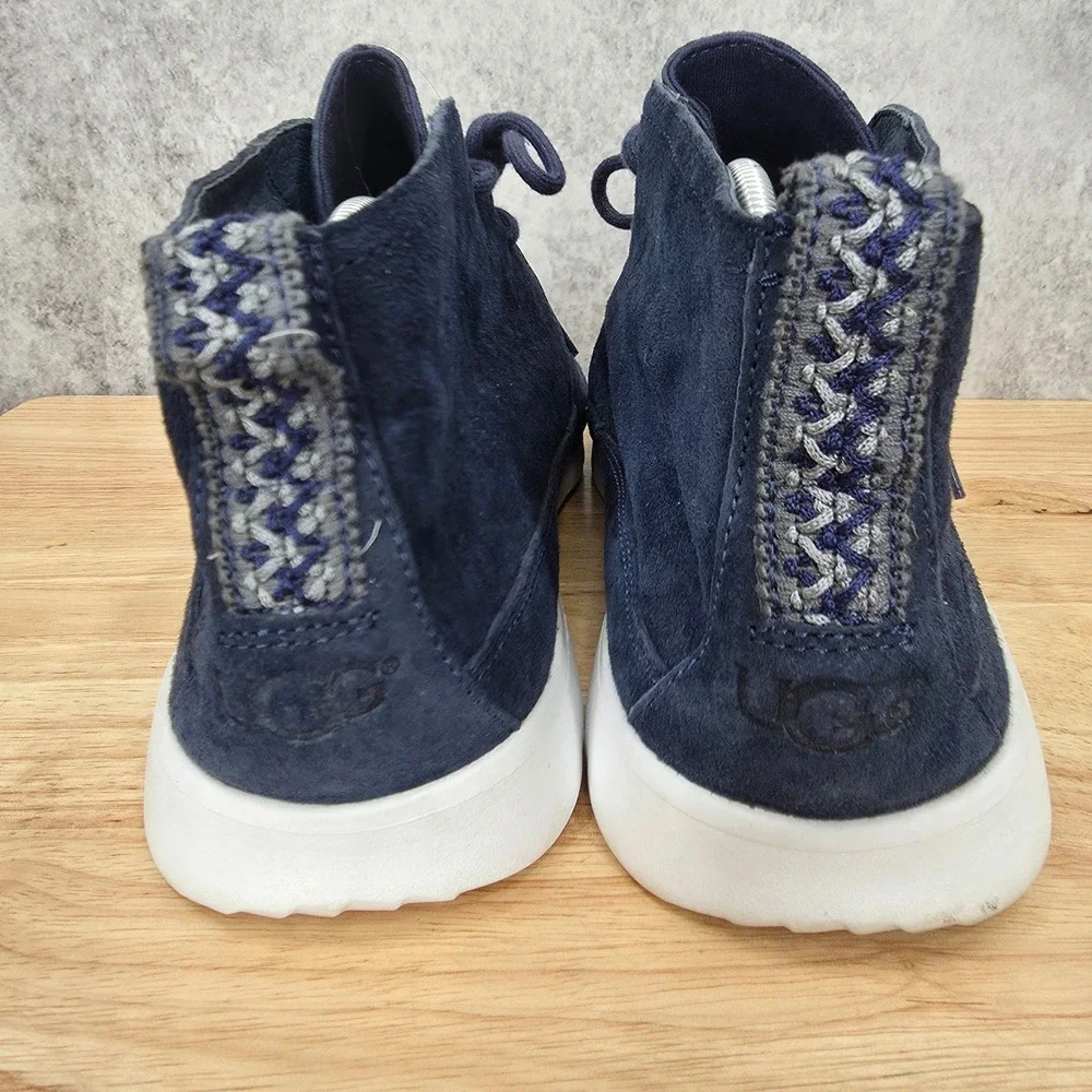 UGG Chukka Boots Mens 10.5 Navy Blue‎ Suede Freamon Tasman Braid Wool Insoles